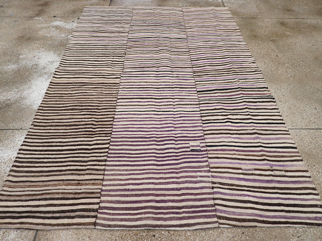 Vintage Persian Flatweave Kilim Accent Rug, No.28386 - Gss