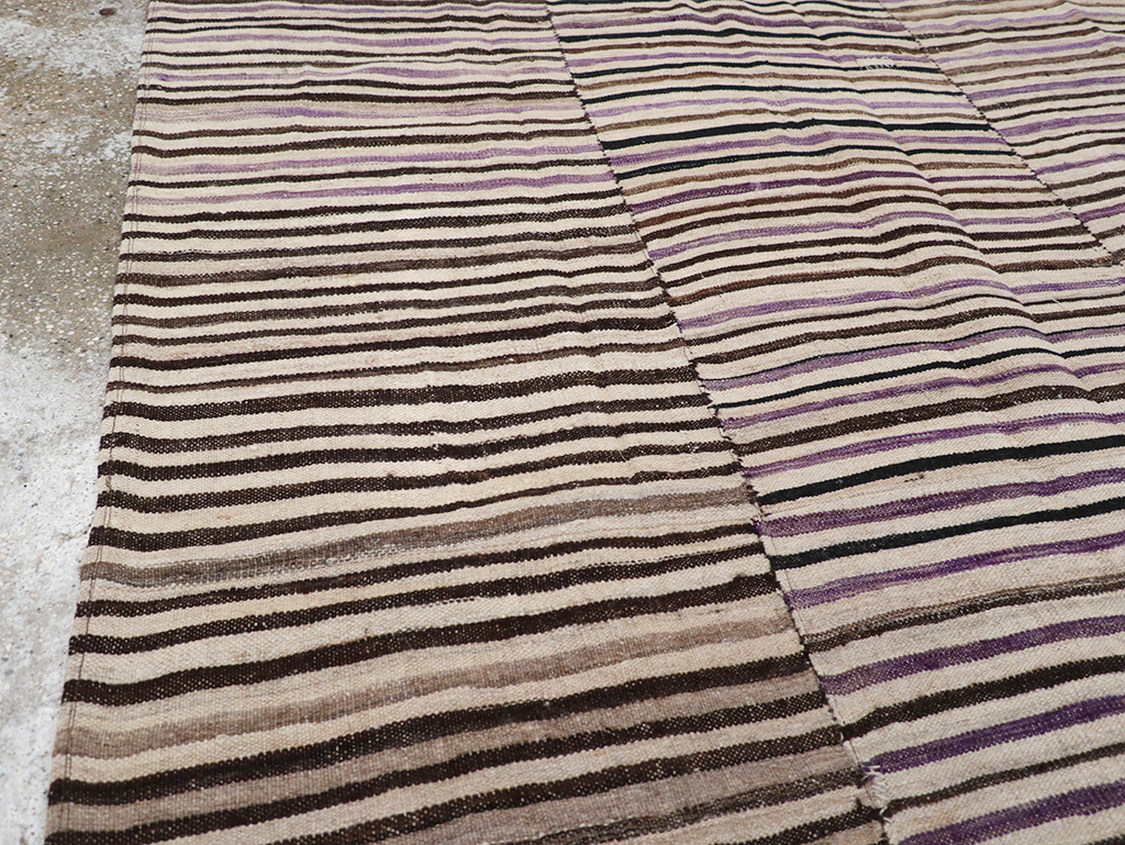 Vintage Persian Flatweave Kilim Accent Rug, No.28386 - Gss