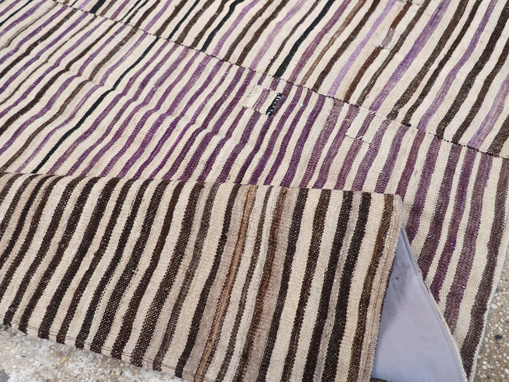 Vintage Persian Flatweave Kilim Accent Rug, No.28386 - Gss