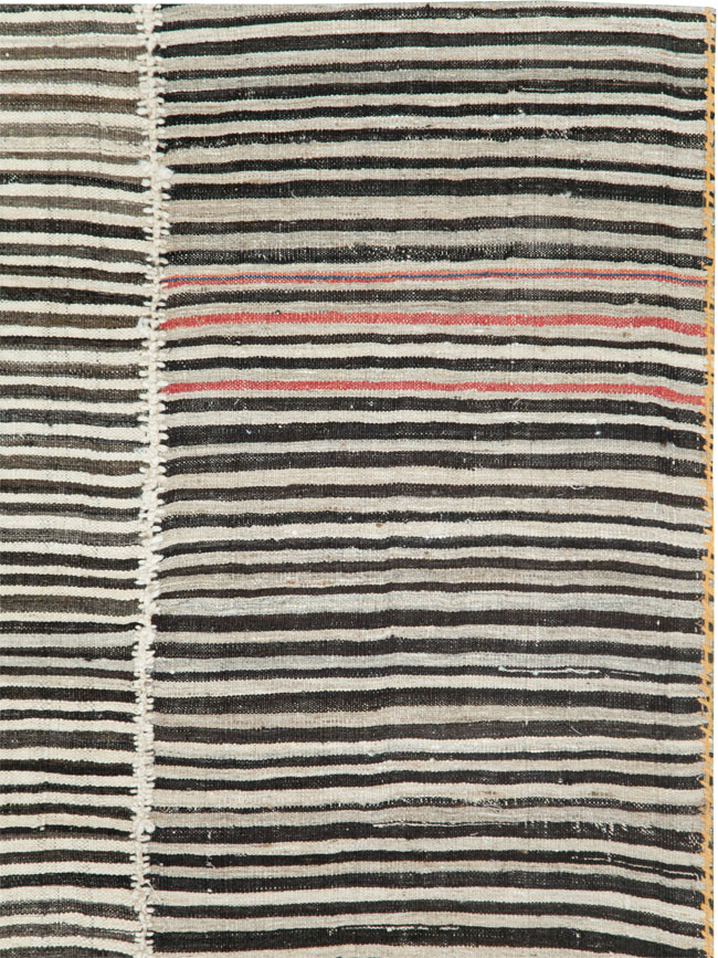 Vintage Persian Flatweave Kilim Accent Rug, No.28387 - Gss