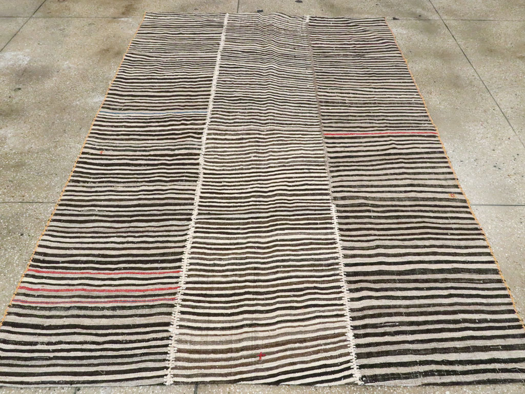 Vintage Persian Flatweave Kilim Accent Rug, No.28387 - Gss