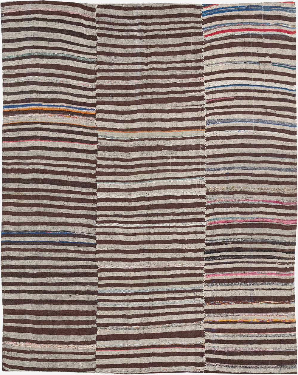 Vintage Persian Flatweave Kilim Accent Rug, No.28390 - Gss