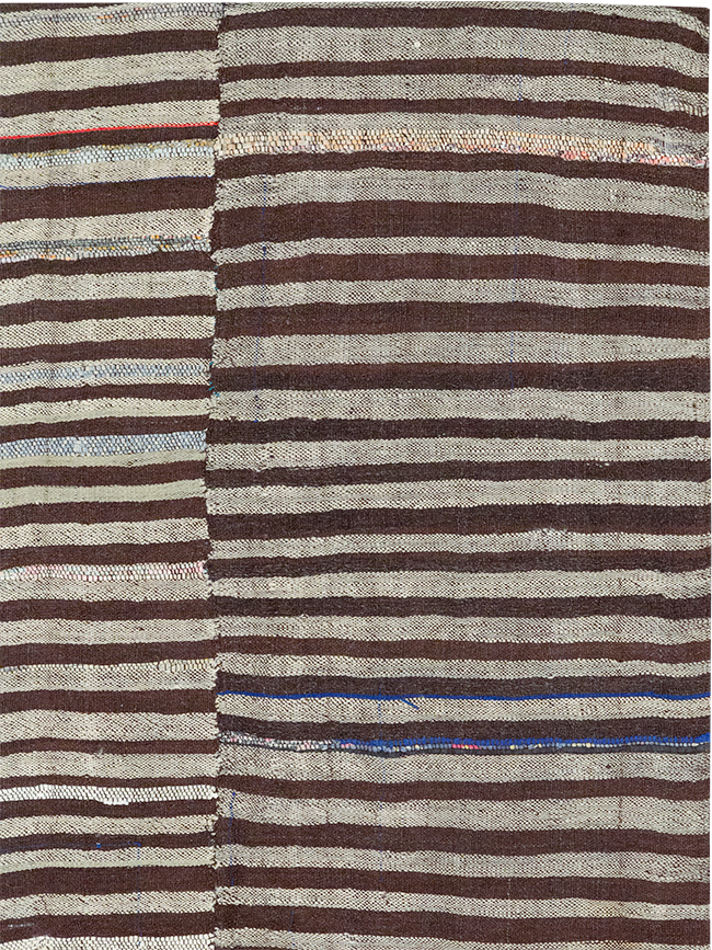 Vintage Persian Flatweave Kilim Accent Rug, No.28390 - Gss