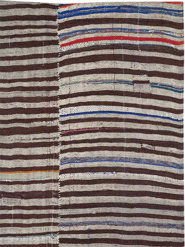 Vintage Persian Flatweave Kilim Accent Rug, No.28390 - Gss