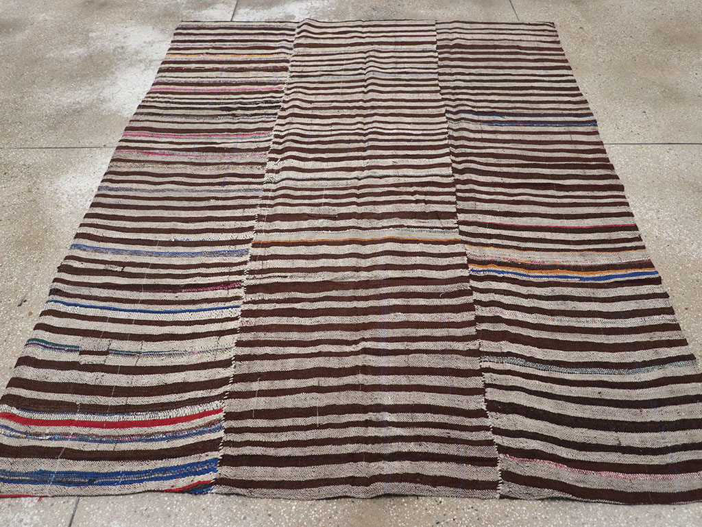 Vintage Persian Flatweave Kilim Accent Rug, No.28390 - Gss