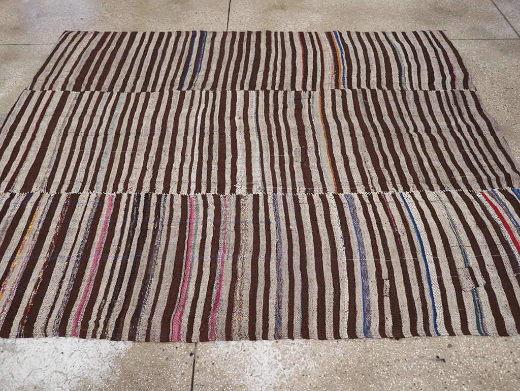 Vintage Persian Flatweave Kilim Accent Rug, No.28390 - Gss