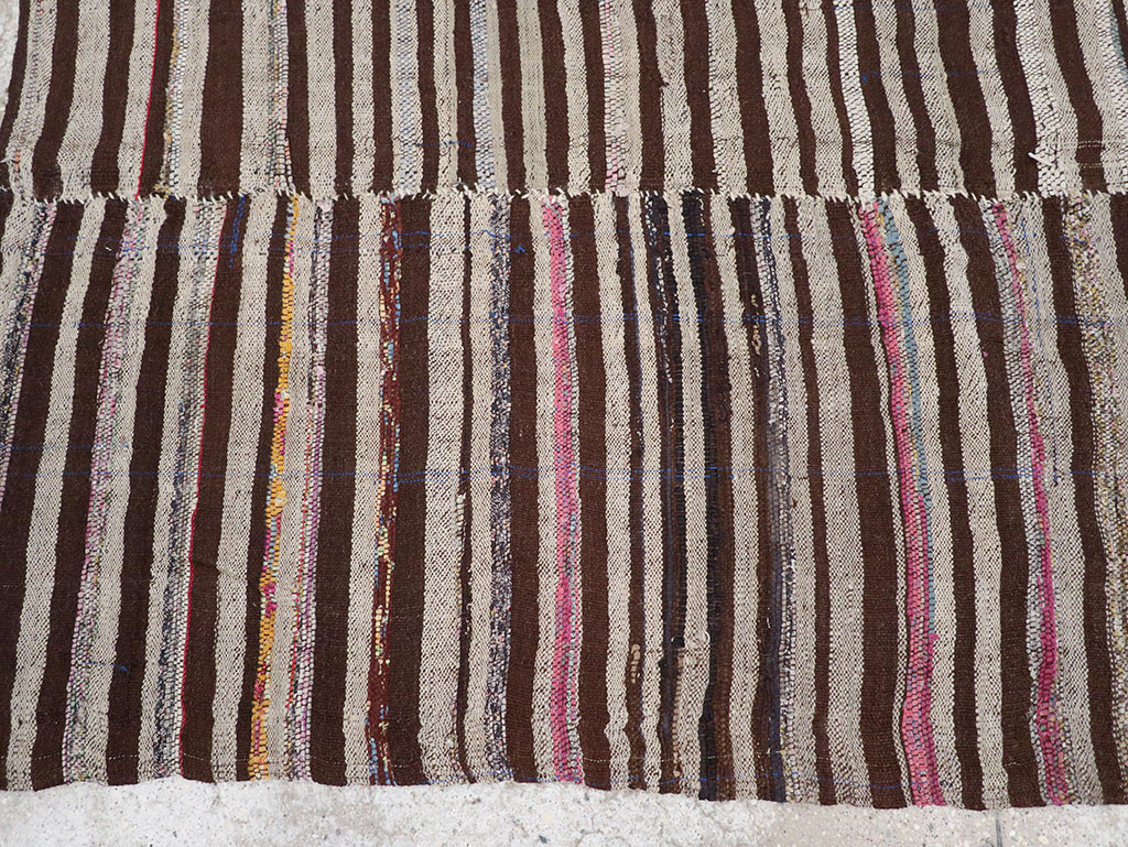 Vintage Persian Flatweave Kilim Accent Rug, No.28390 - Gss