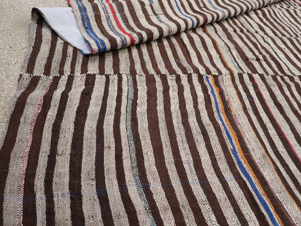 Vintage Persian Flatweave Kilim Accent Rug, No.28390 - Gss