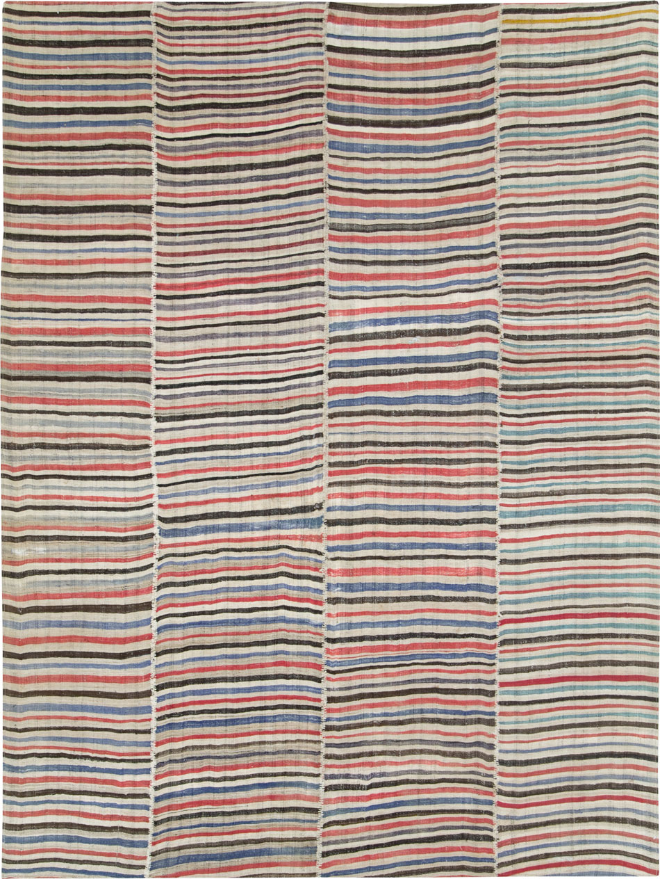 Vintage Persian Flatweave Kilim , No.28392 - Gss