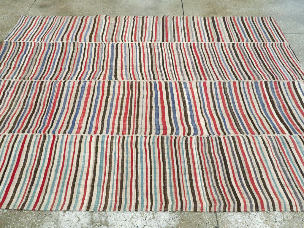 Vintage Persian Flatweave Kilim , No.28392 - Gss