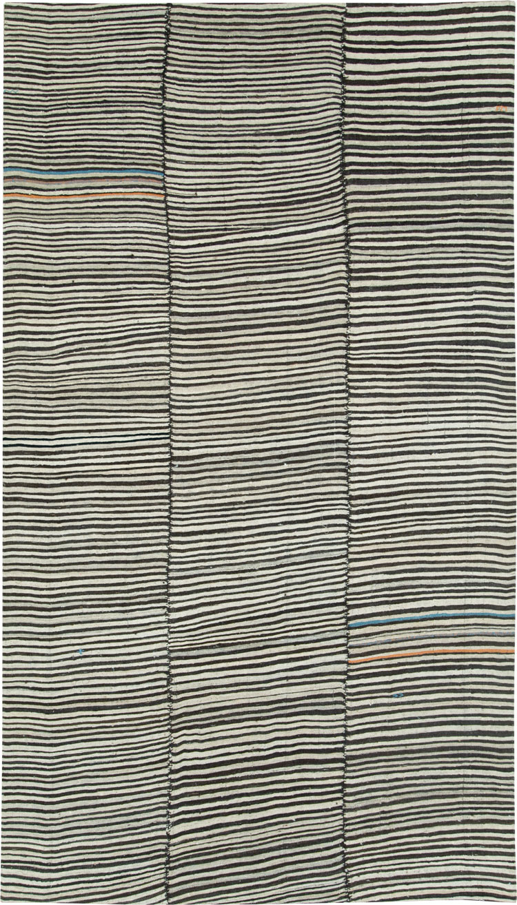 Vintage Persian Mazandaran Kilim Accent Carpet, No.28394 - Gss