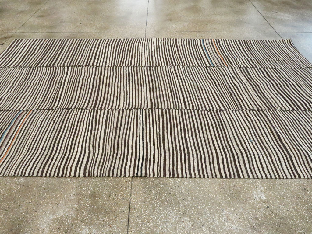 Vintage Persian Mazandaran Kilim Accent Carpet, No.28394 - Gss