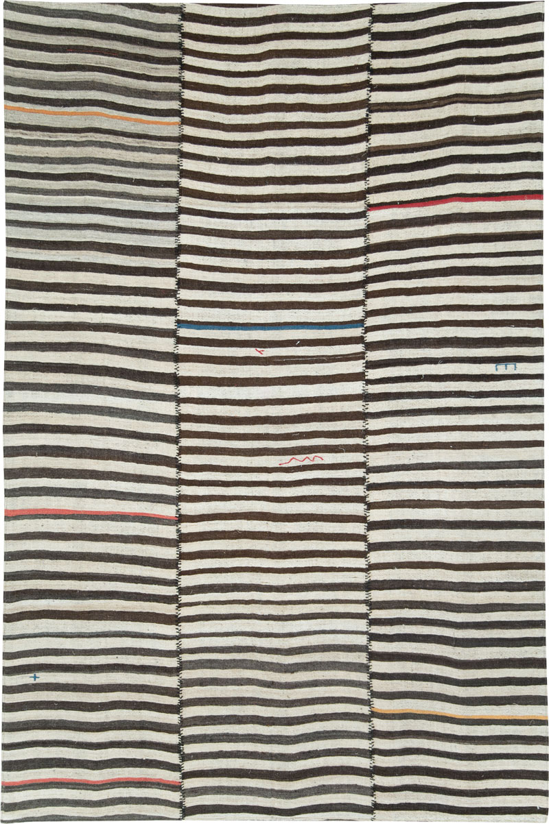 Vintage Persian Flatweave Kilim Accent Rug, No.28395 - Gss