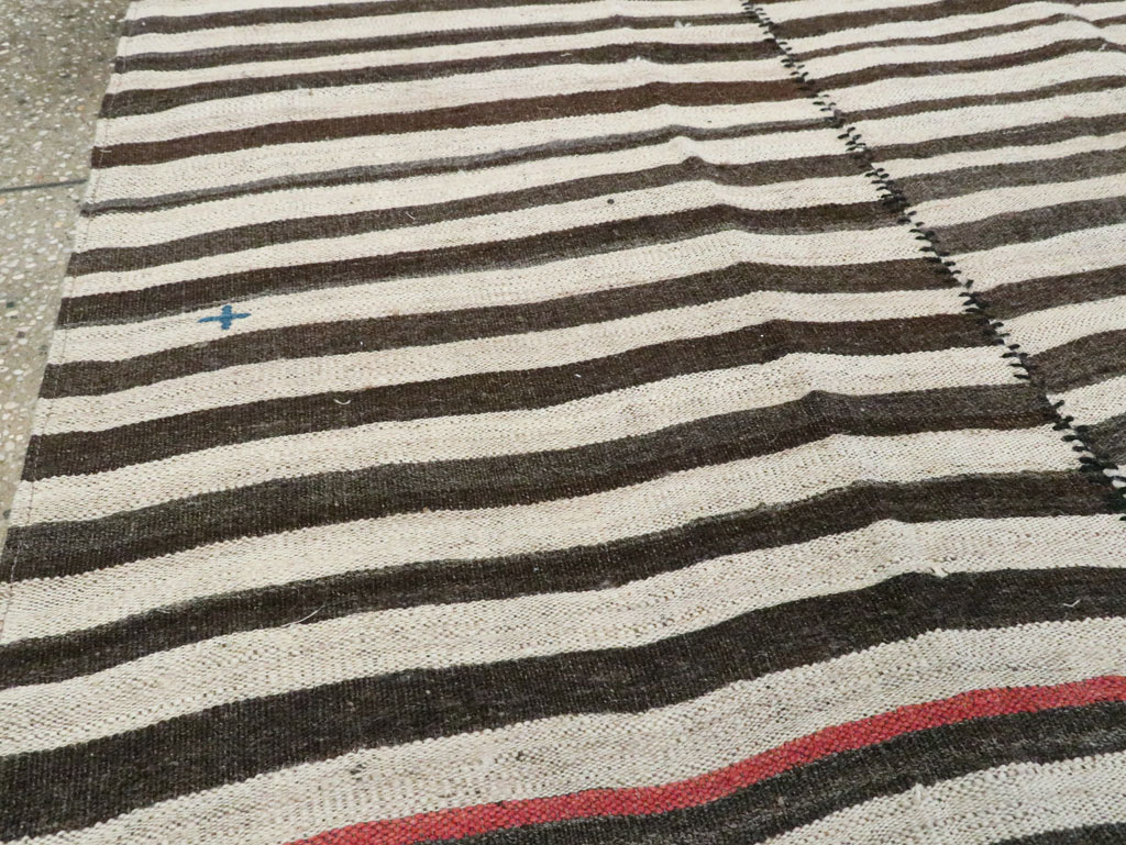 Vintage Persian Flatweave Kilim Accent Rug, No.28395 - Gss