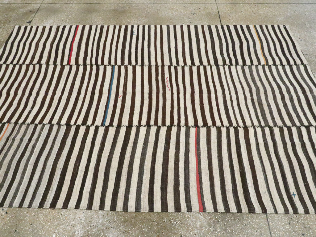 Vintage Persian Flatweave Kilim Accent Rug, No.28395 - Gss