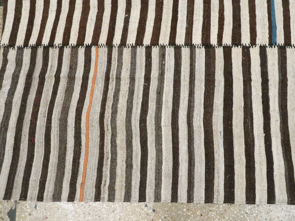 Vintage Persian Flatweave Kilim Accent Rug, No.28395 - Gss