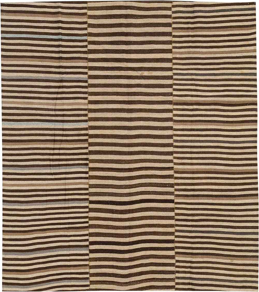 Vintage Persian Flatweave Kilim Accent Rug, No.28396 - Gss