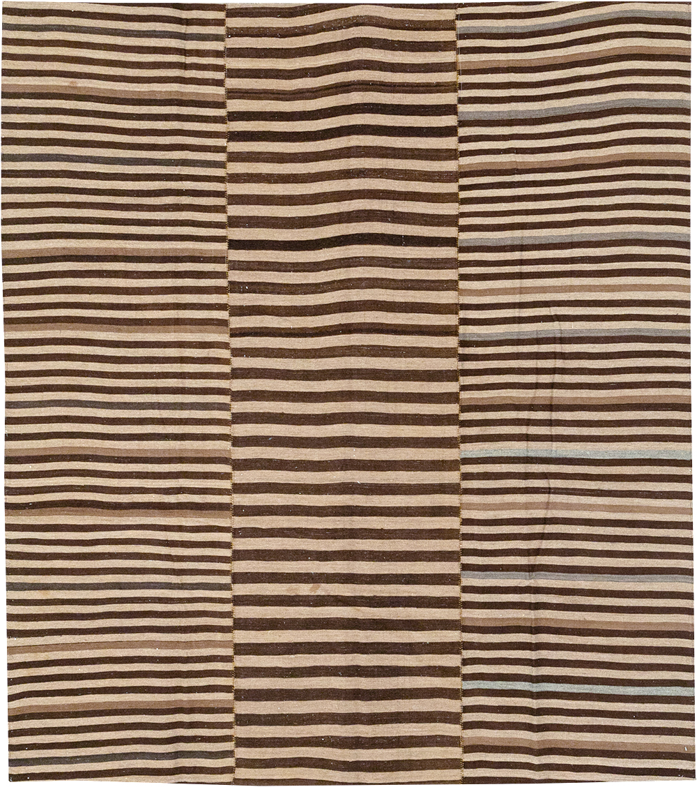 Vintage Persian Flatweave Kilim Accent Rug, No.28396 - Gss