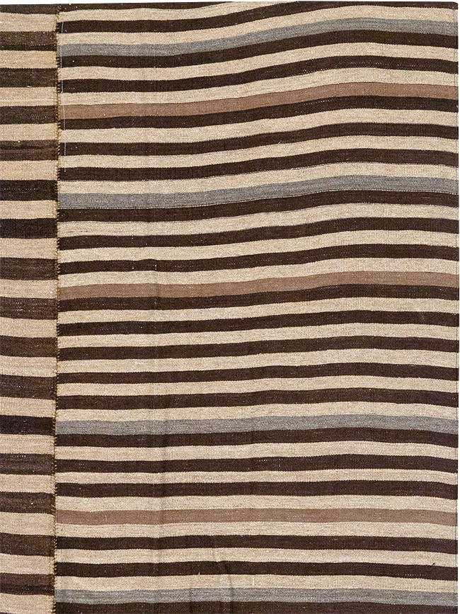 Vintage Persian Flatweave Kilim Accent Rug, No.28396 - Gss