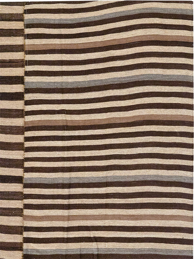 Vintage Persian Flatweave Kilim Accent Rug, No.28396 - Gss