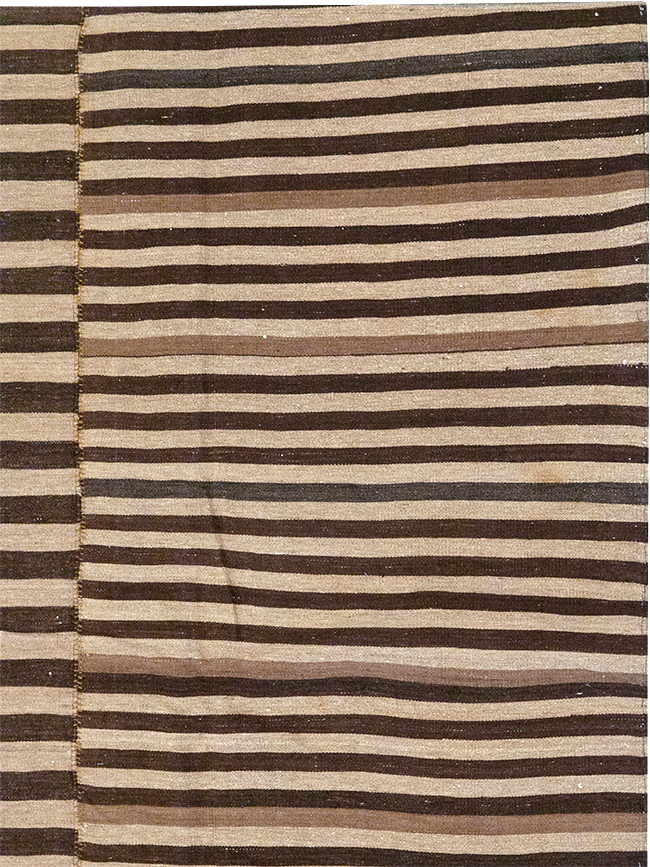 Vintage Persian Flatweave Kilim Accent Rug, No.28396 - Gss