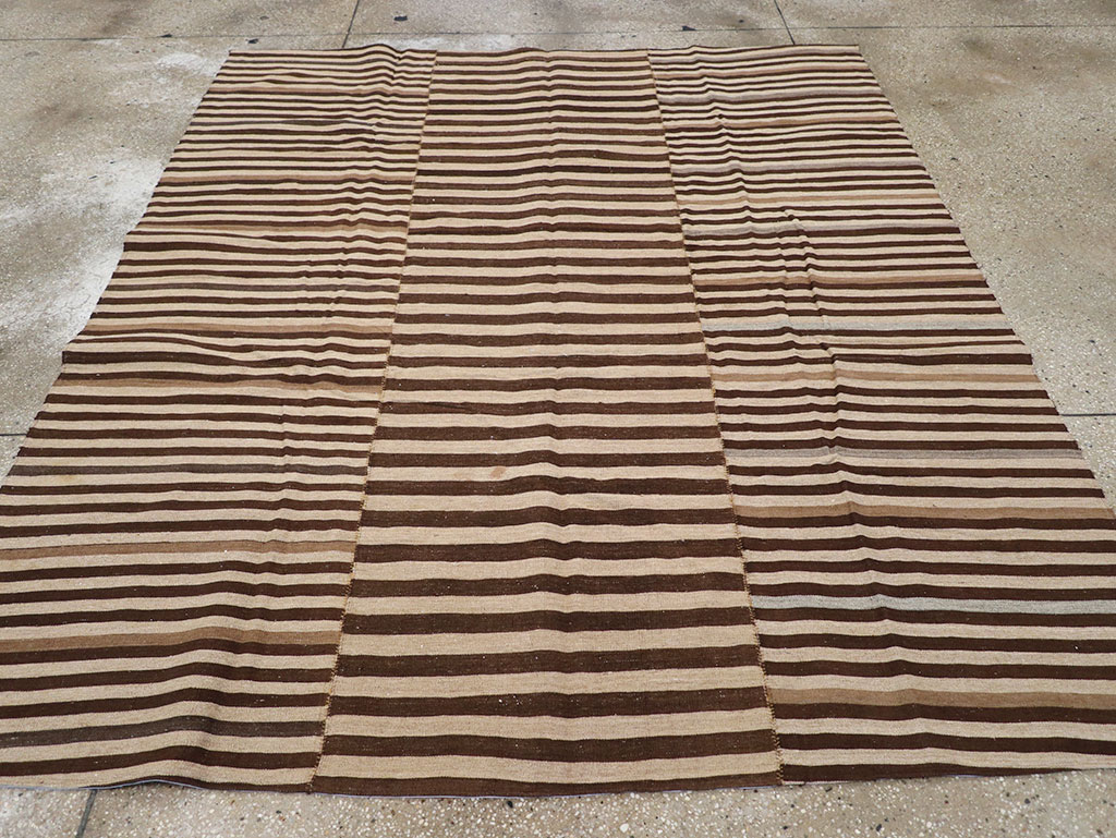 Vintage Persian Flatweave Kilim Accent Rug, No.28396 - Gss