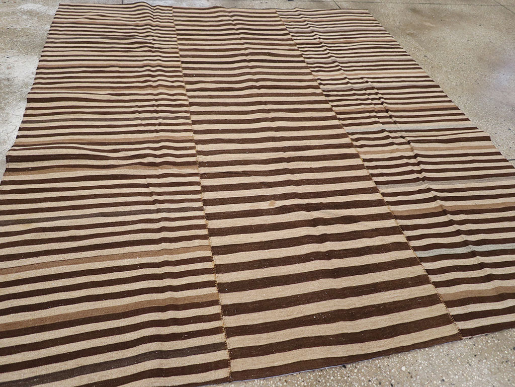 Vintage Persian Flatweave Kilim Accent Rug, No.28396 - Gss