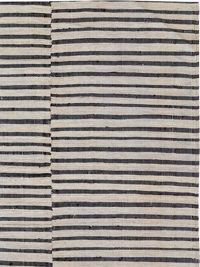 Vintage Persian Flatweave Kilim Gallery Carpet, No.28398 - Gss