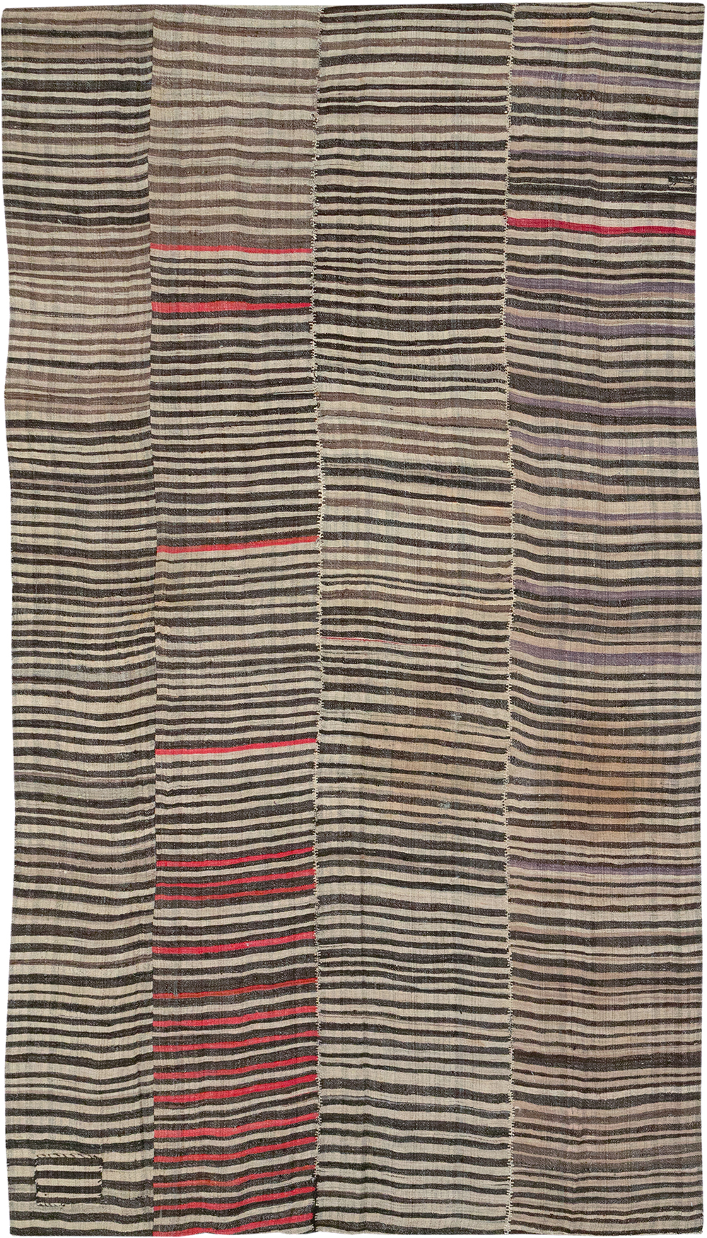 Vintage Persian Flatweave Kilim Accent Carpet, No.28399 - Gss