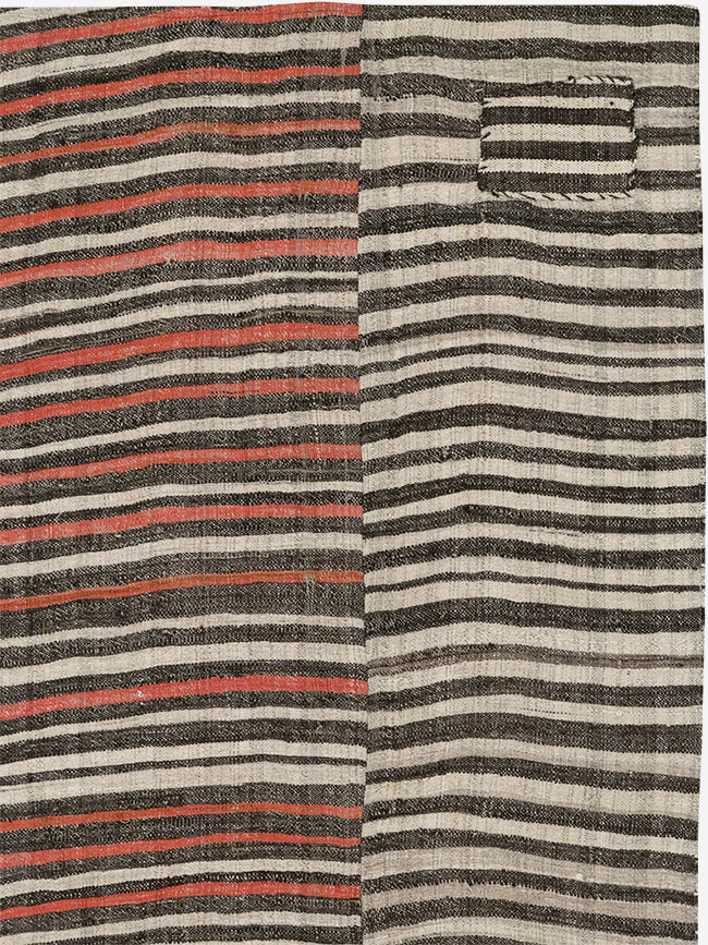 Vintage Persian Flatweave Kilim Accent Carpet, No.28399 - Gss