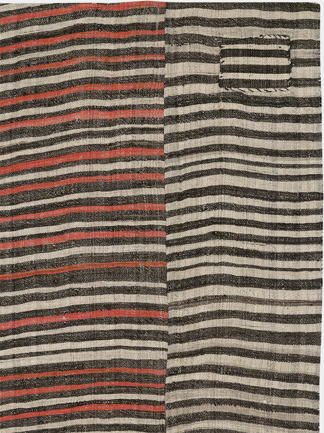 Vintage Persian Flatweave Kilim Accent Carpet, No.28399 - Gss