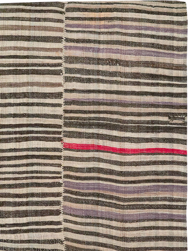 Vintage Persian Flatweave Kilim Accent Carpet, No.28399 - Gss