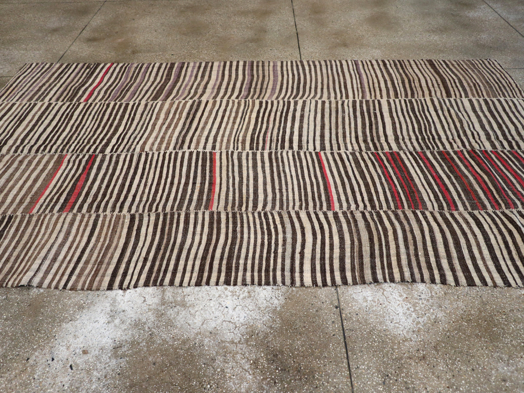 Vintage Persian Flatweave Kilim Accent Carpet, No.28399 - Gss