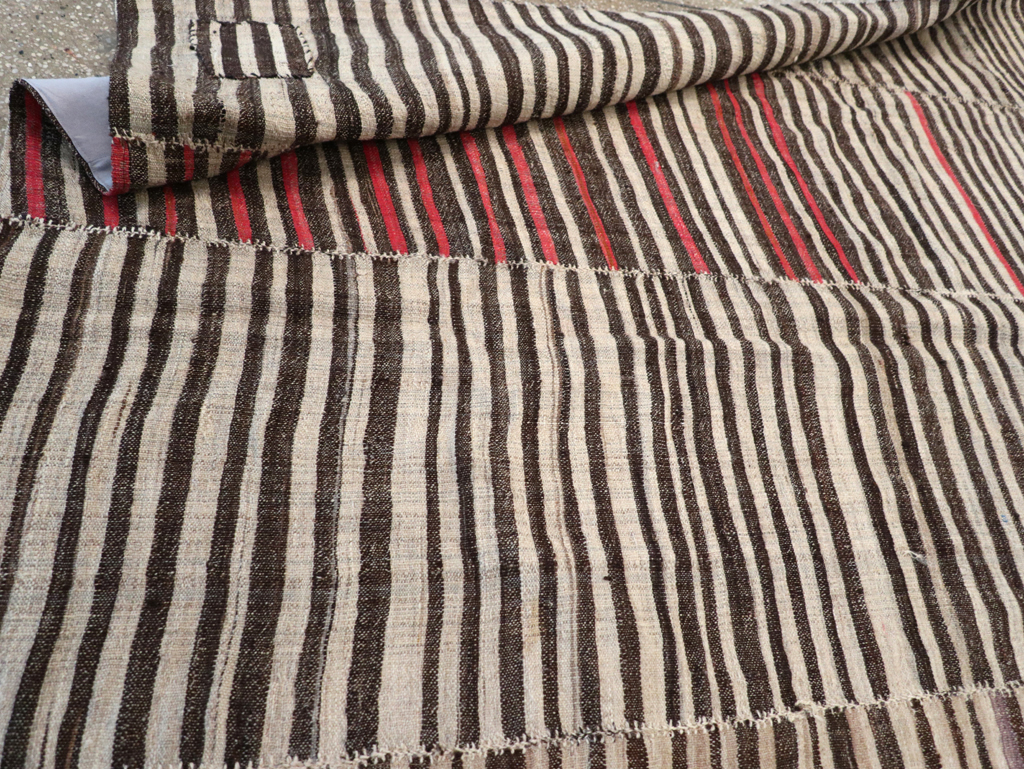 Vintage Persian Flatweave Kilim Accent Carpet, No.28399 - Gss