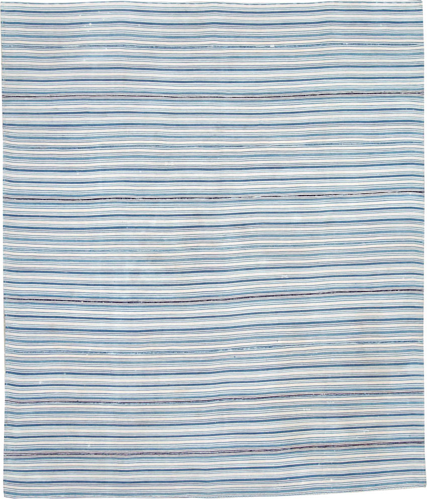 Vintage Persian Flatweave Kilim Square Accent Rug, No.28407 - Gss