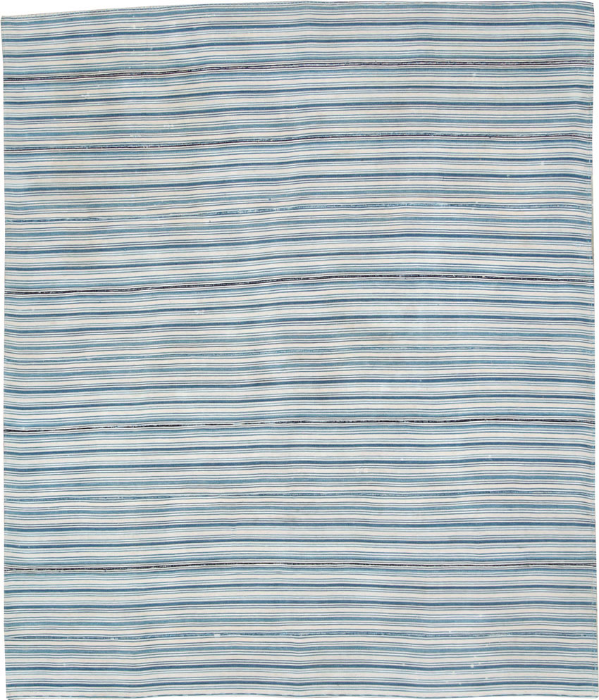 Vintage Persian Flatweave Kilim Square Accent Rug, No.28407 - Gss