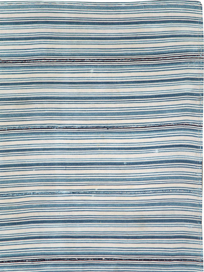 Vintage Persian Flatweave Kilim Square Accent Rug, No.28407 - Gss