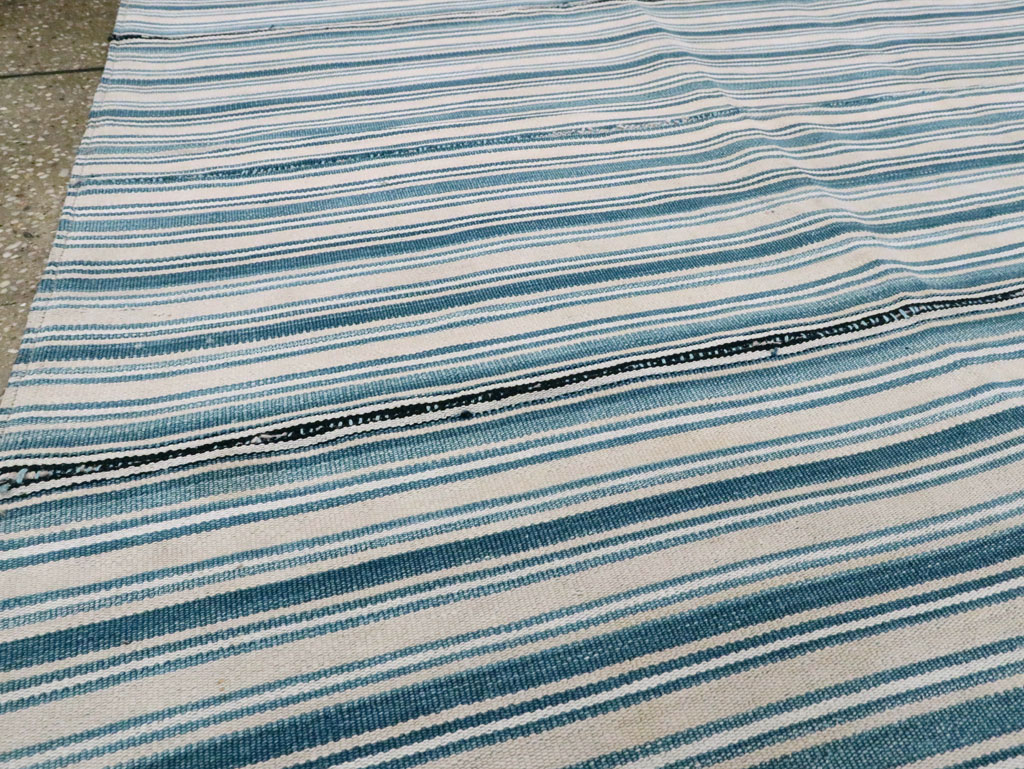 Vintage Persian Flatweave Kilim Square Accent Rug, No.28407 - Gss