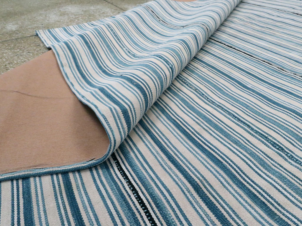 Vintage Persian Flatweave Kilim Square Accent Rug, No.28407 - Gss