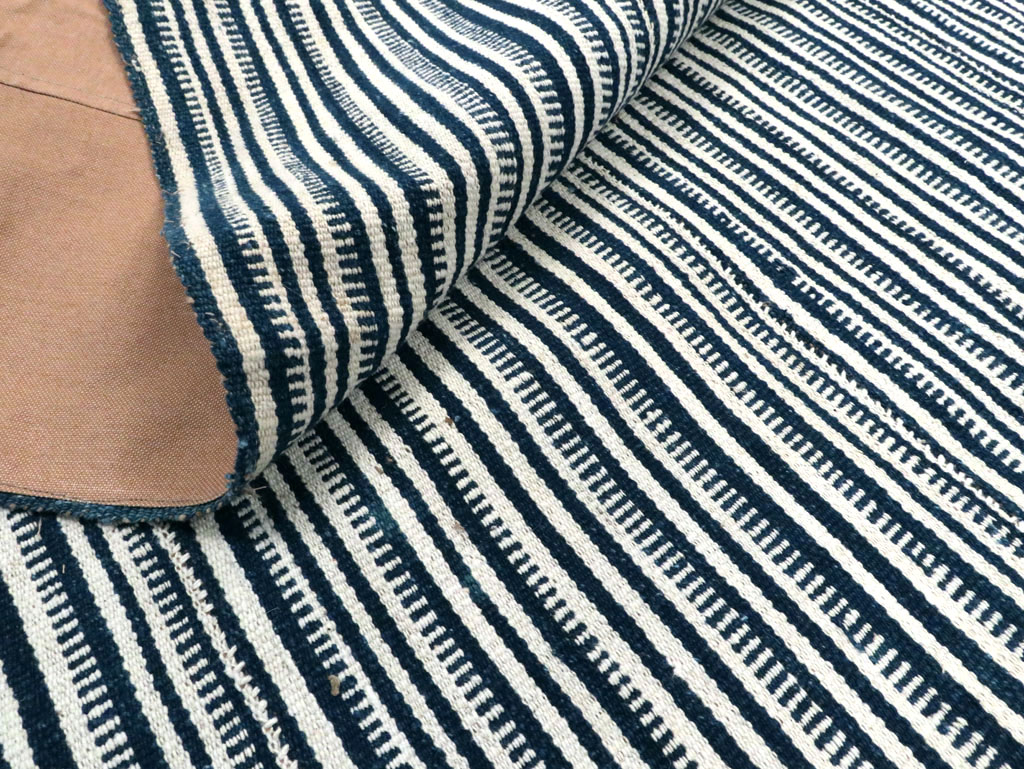 Vintage Persian Flatweave Kilim Square Accent Rug, No.28409 - Gss