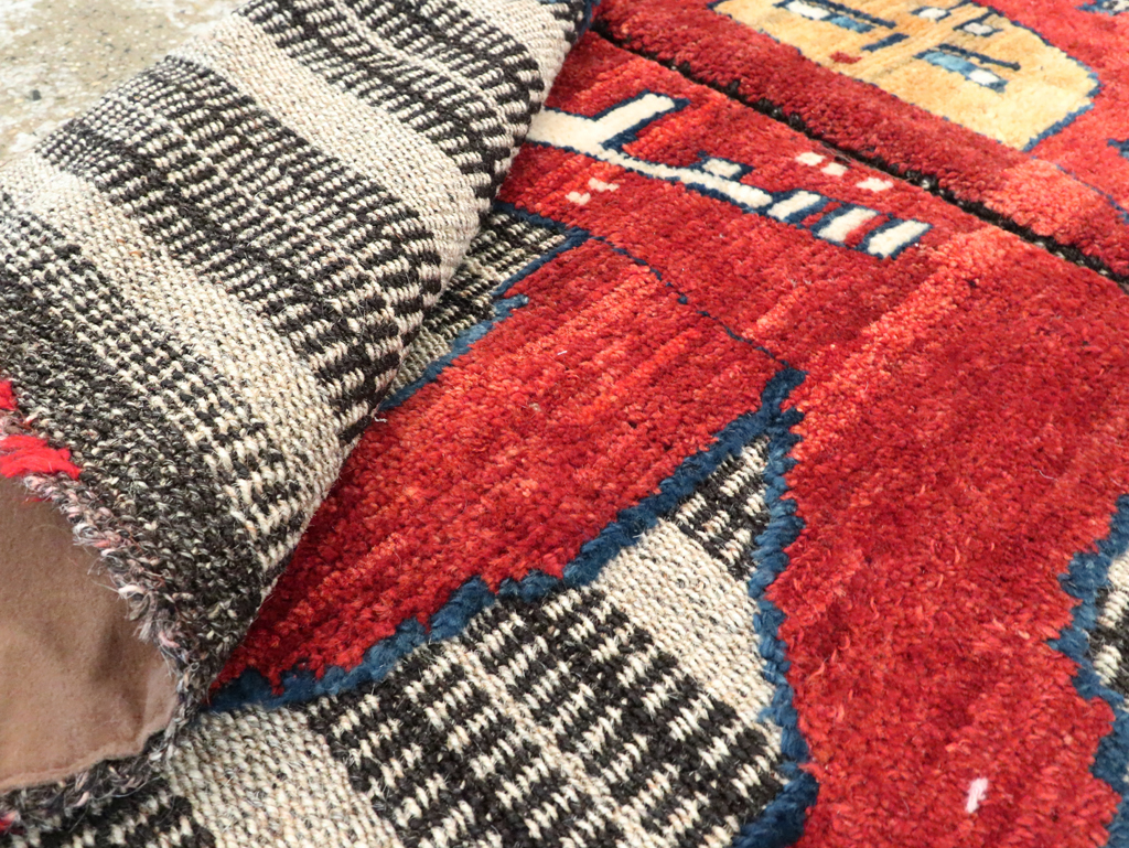 Vintage Persian Pictorial Souf Flatweave Kilim Throw Rug, No.28420 - Gss