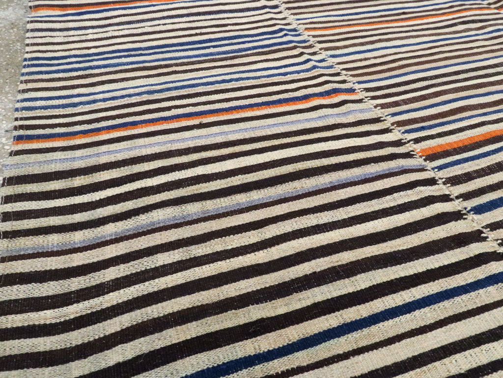 Vintage Persian Flatweave Kilim Square Accent Carpet, No.28421 - Gss