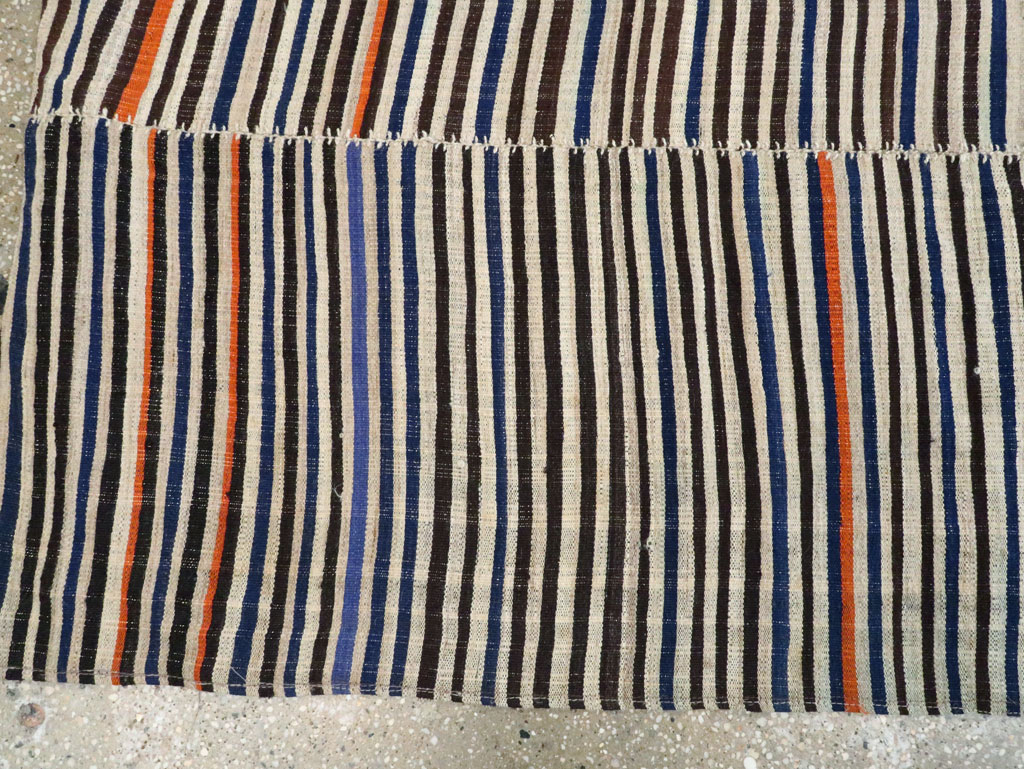 Vintage Persian Flatweave Kilim Square Accent Carpet, No.28421 - Gss