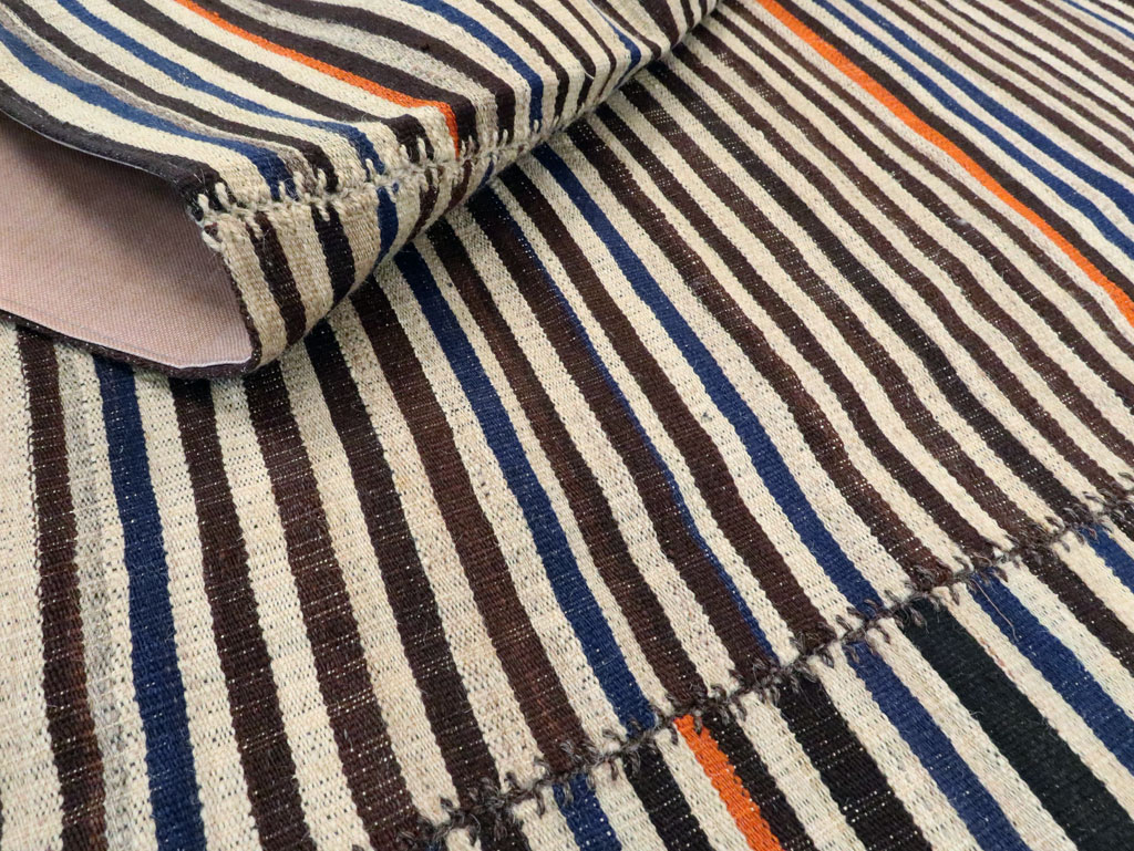 Vintage Persian Flatweave Kilim Square Accent Carpet, No.28421 - Gss