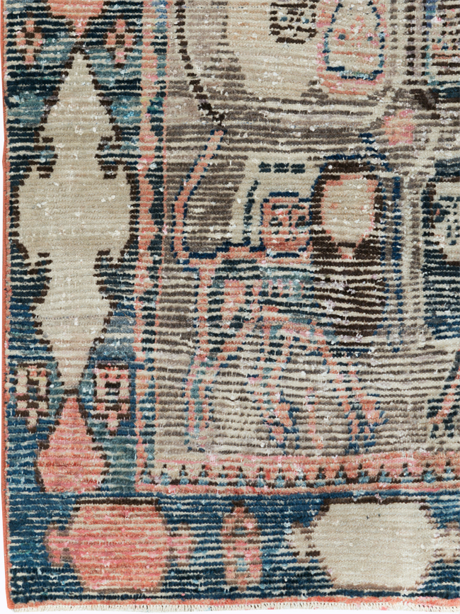 Vintage Persian Pictorial Gabbeh Accent Rug, No.28435 - Gss