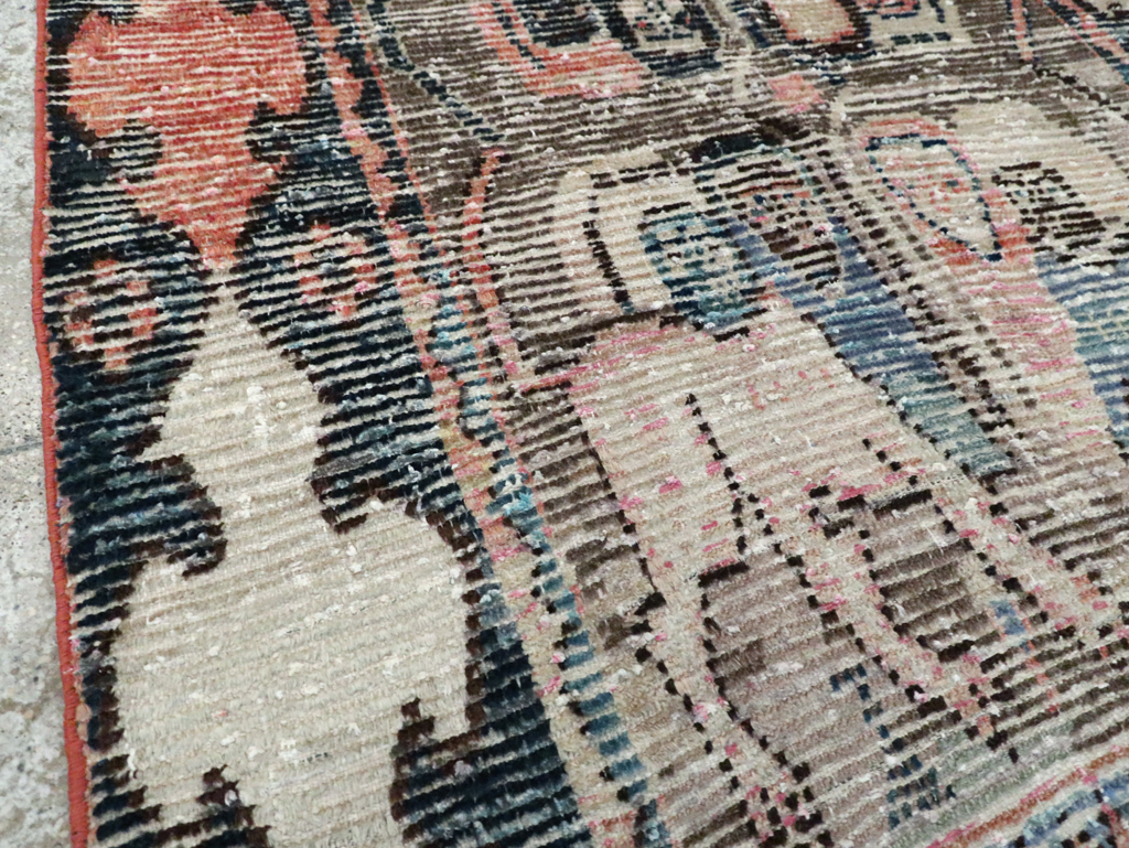 Vintage Persian Pictorial Gabbeh Accent Rug, No.28435 - Gss