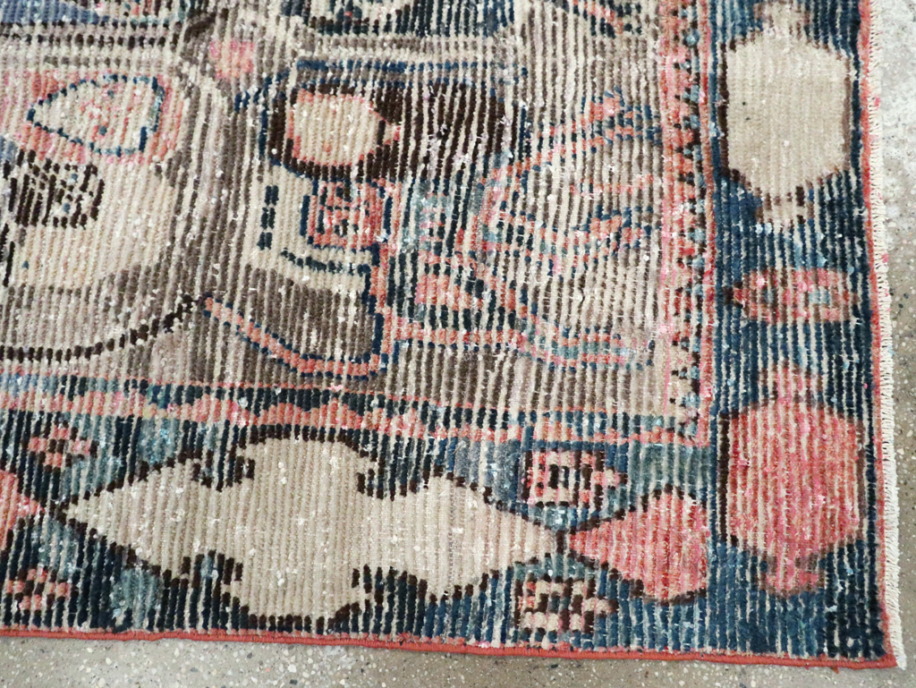 Vintage Persian Pictorial Gabbeh Accent Rug, No.28435 - Gss