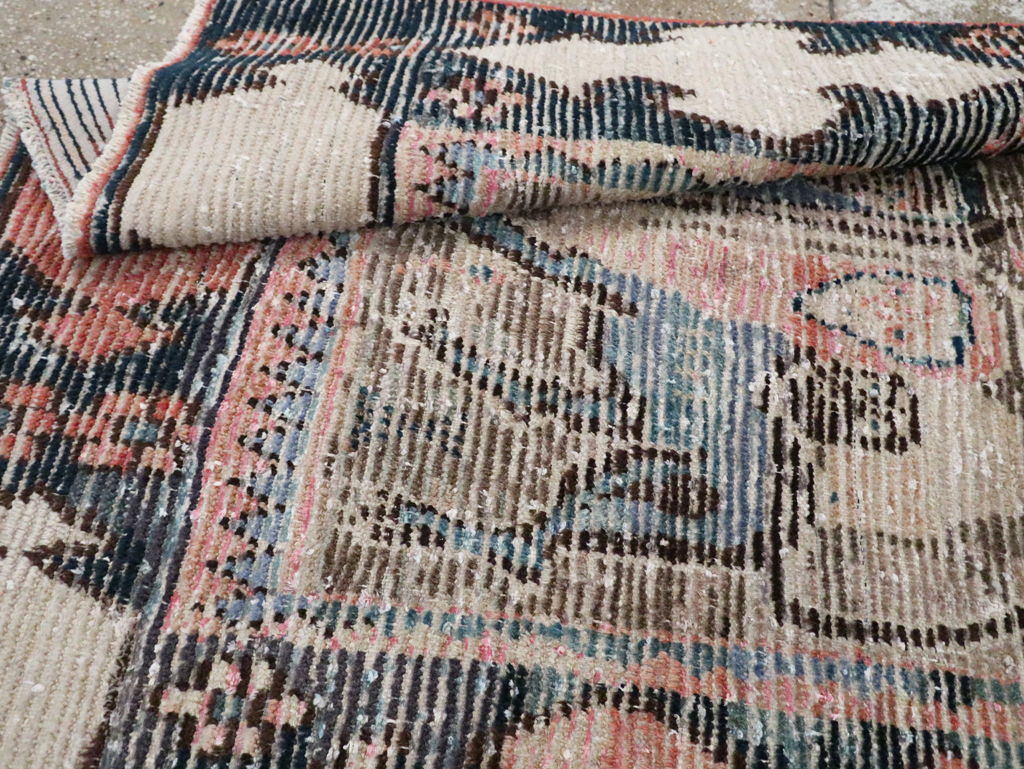 Vintage Persian Pictorial Gabbeh Accent Rug, No.28435 - Gss