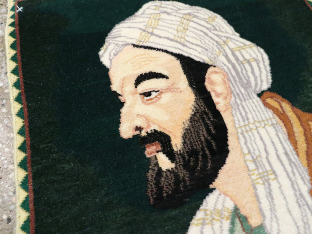 Vintage Persian Tabriz Pictorial Rug, No.28444 - Gss