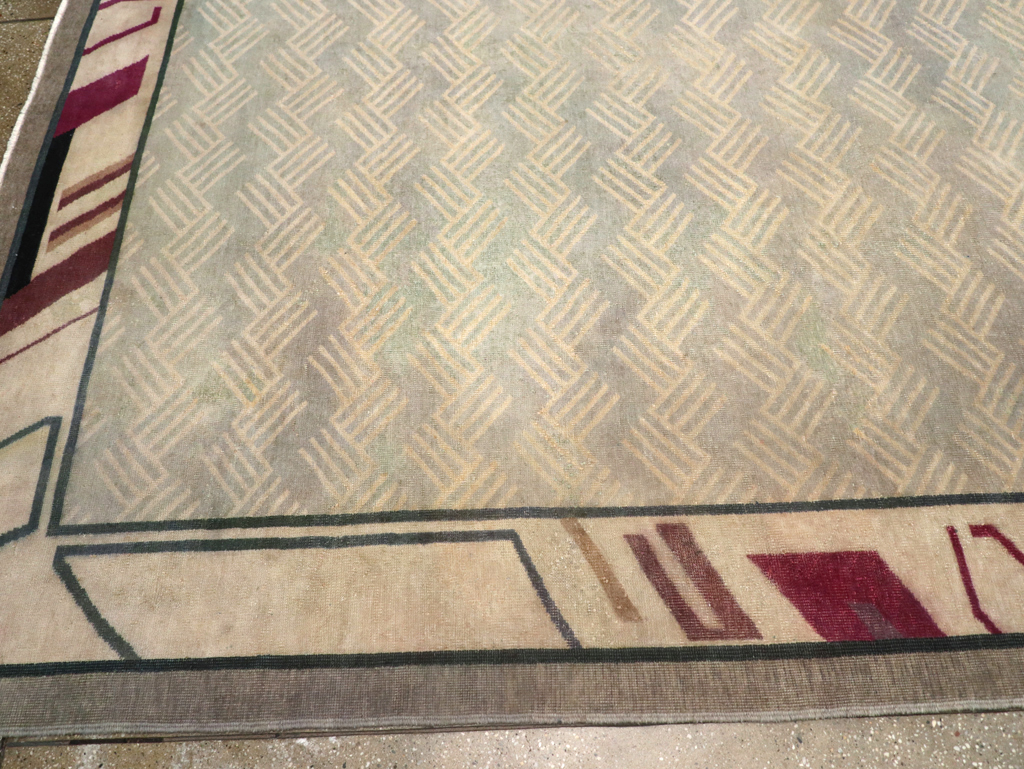 Antique Indian Art Deco Style Large Carpet, No.28449 - Gss